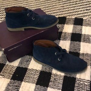 Lucky Brand blue suede oxfords